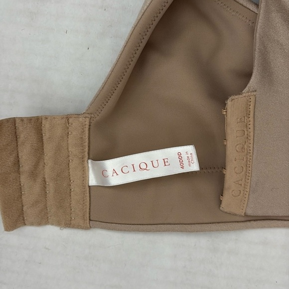 Cacique Lightly Lined No Wire Bra Tan 40DDD - Picture 5 of 7